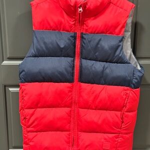 Gap Kids Puffer Vest Red/Navy Medium